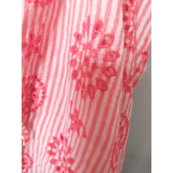 Aerie NWT Pink Striped Embroidered Tie Strap Tank Top Women’s Small - Picture 7 of 10